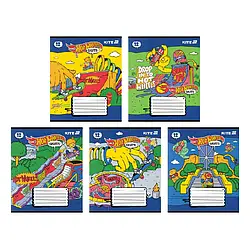 Зошит шкільний Kite Hot Wheels HW25-232-2, 12 аркушів, клітинка