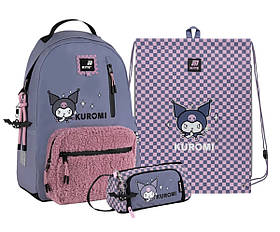 Шкільний набір Kite Education teens Kuromi (рюкзак, пенал, сумка) 130-145 см