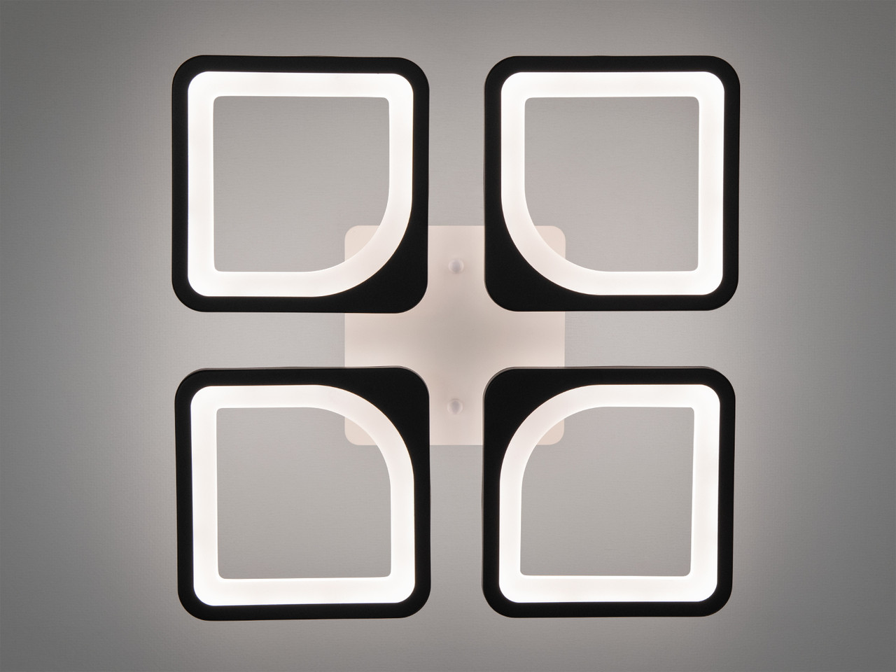 Акрилова LED люстра в коридор з пультом, колір чорний, 65 W на 9 м2 S8060-4BKDIM-LS, фото 1