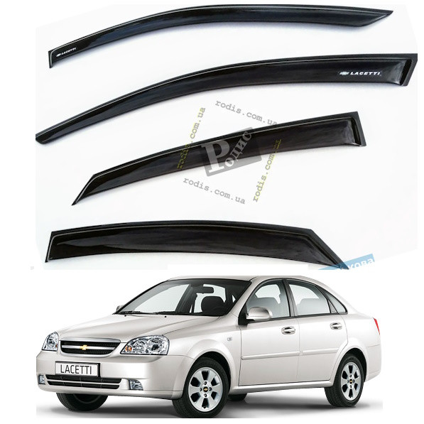 Дефлектори вікон "AV-Tuning" — Вітровики CHEVROLET Lacetti Sd 2003 (на скотчі) Лачетті седан