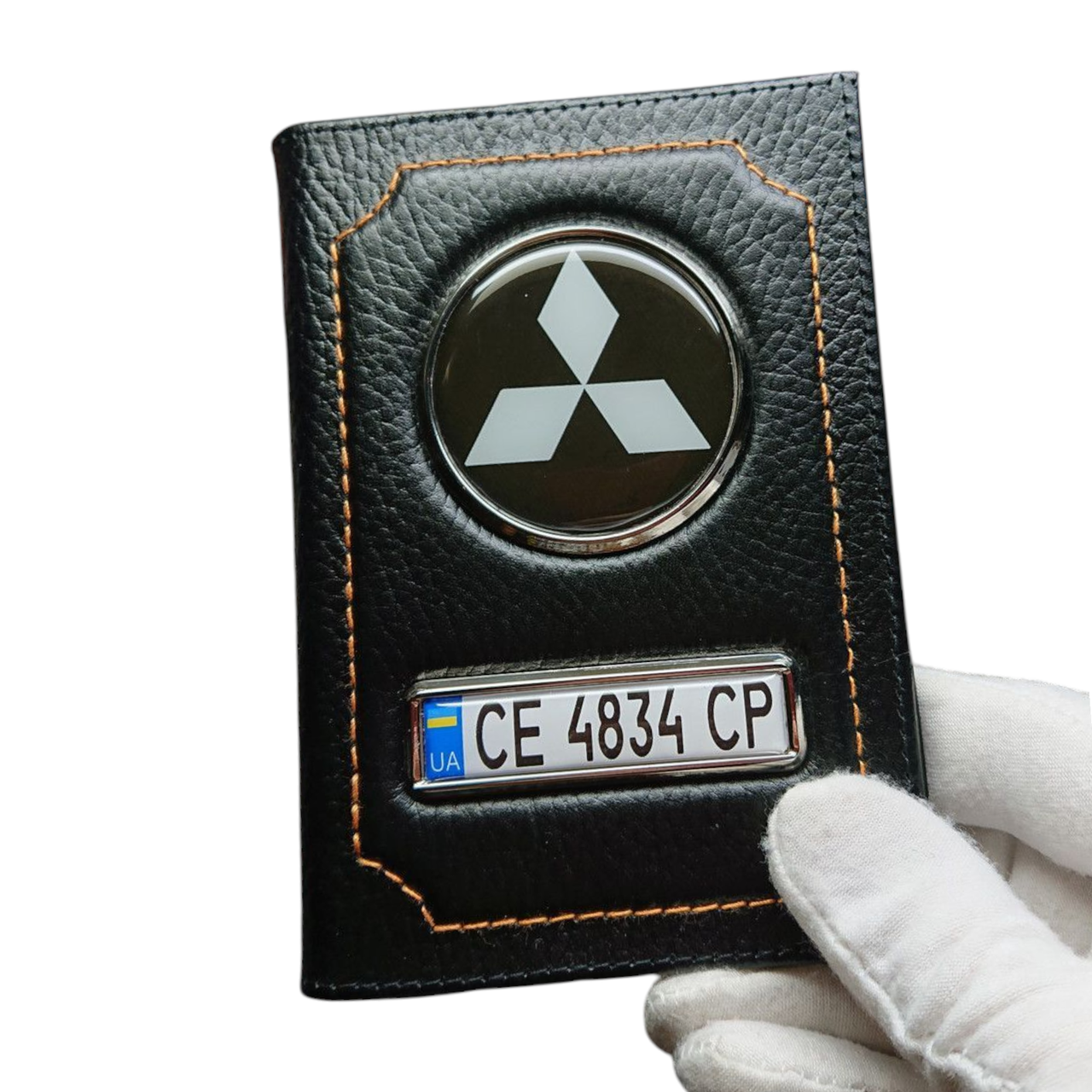 Обкладинка для автодокументів Mitsubishi, Обкладинка з номером авто Мітсубісі