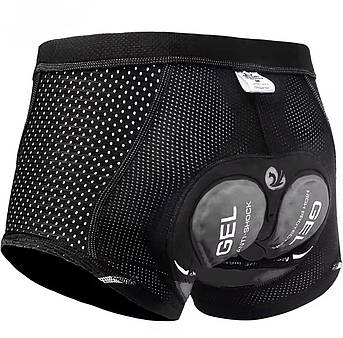 Велотруси X-Tiger із сірим памперсом 5D GEL, дихаючі, анатомічний крій