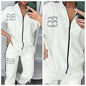 Літній жіночий костюм Bella Belluci білий (трикотаж двунитка Туреччина)