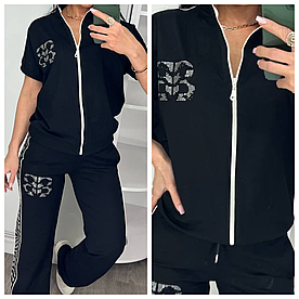 Літній жіночий костюм Bella Belluci чорний (трикотаж двунитка Туреччина)