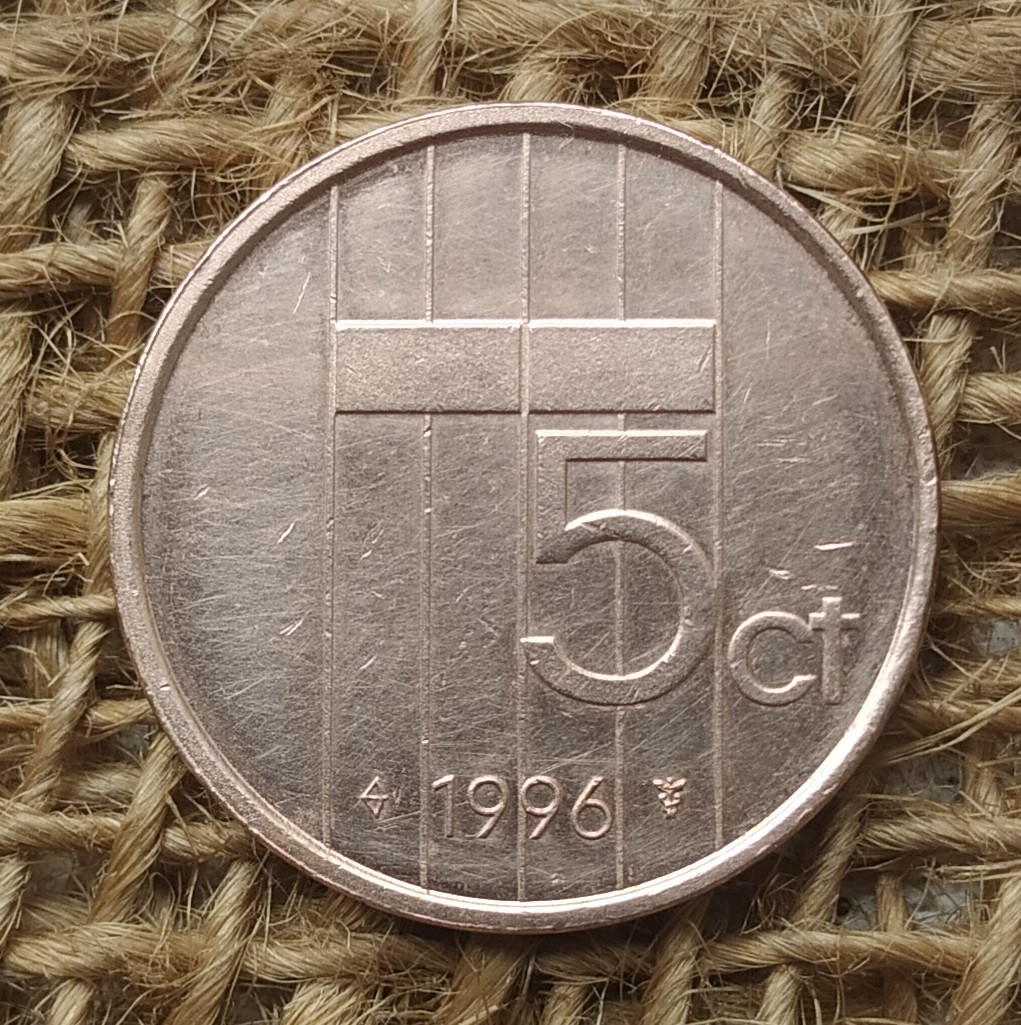5 центiв 1996 року. Нiдерланди