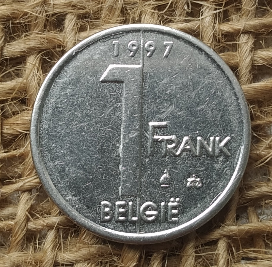 1 франк 1997 року. Бельгiя