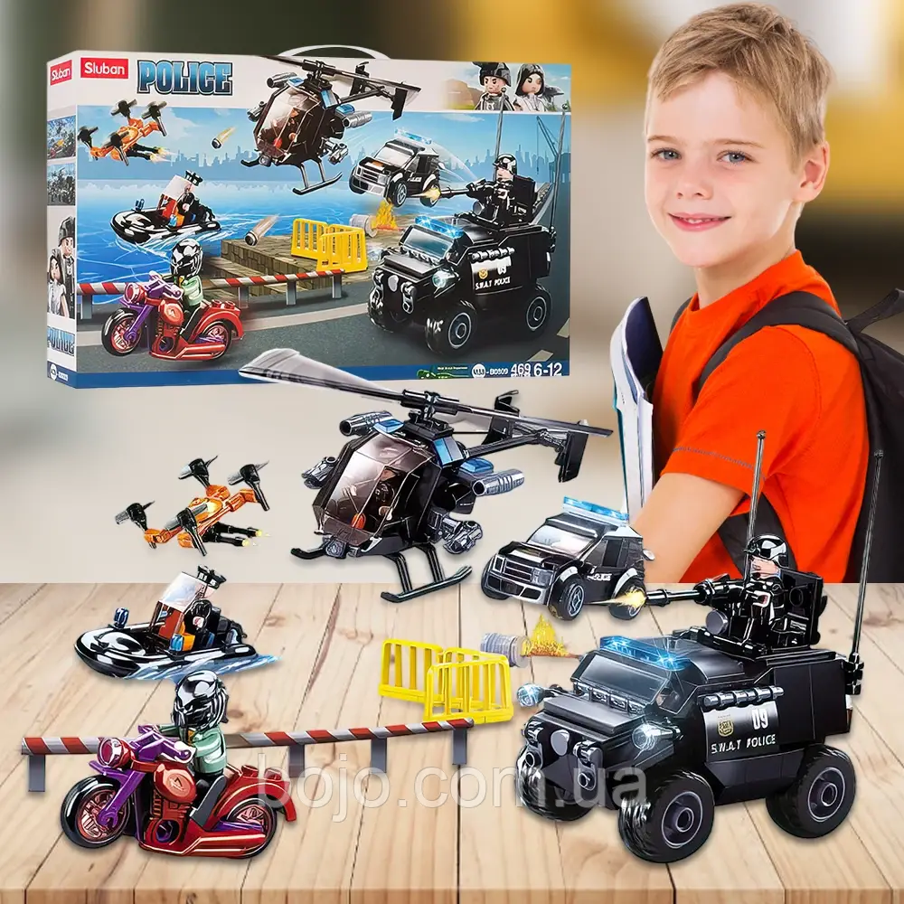 Конструктор SLUBAN M38-B0809 Поліція, 469 деталей (KL)