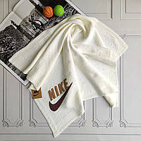 Дитячий білий в'язаний плед для новонароджених Nike