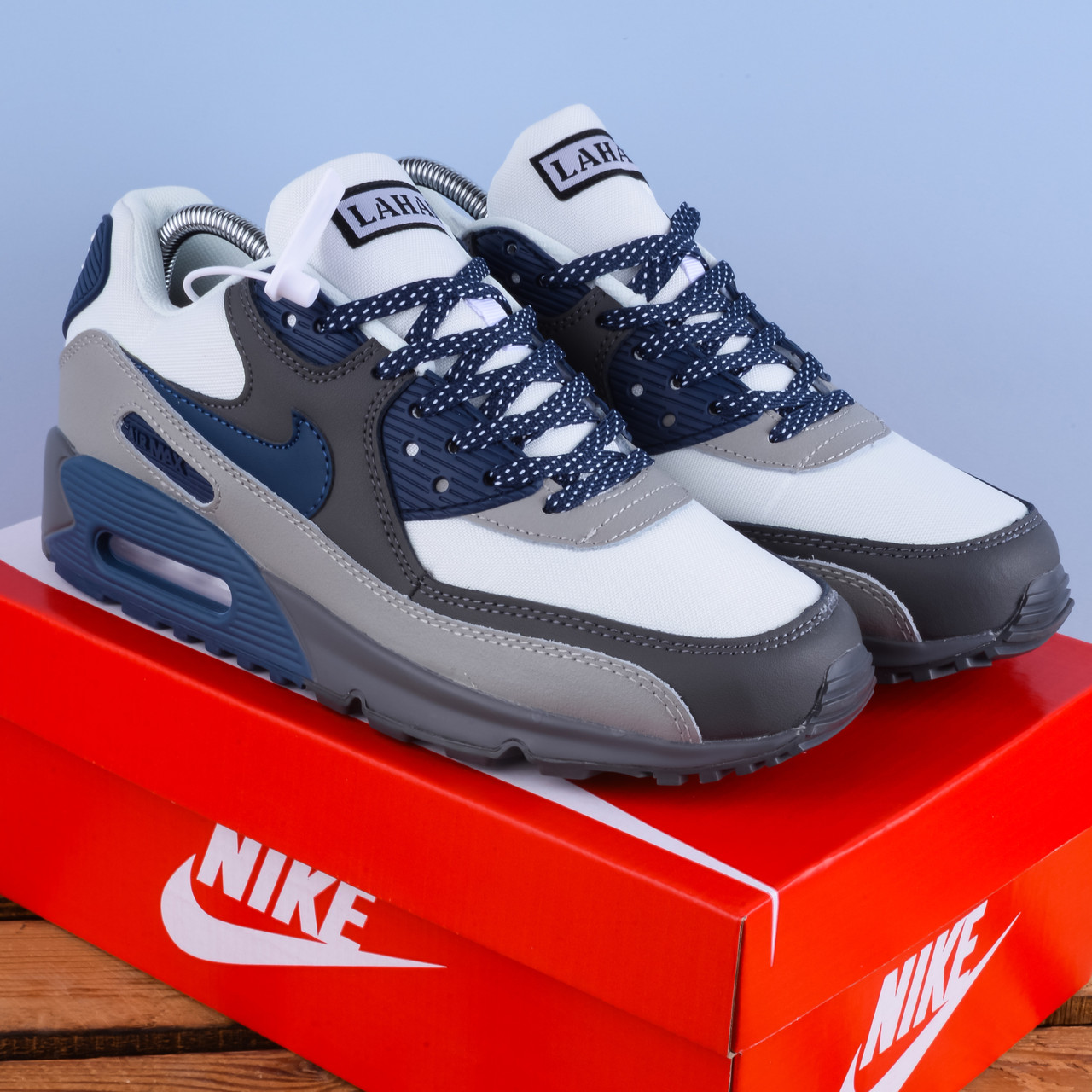 SALE Чоловічі Кросівки Nike Air Max 90 Lahar чорні з синім