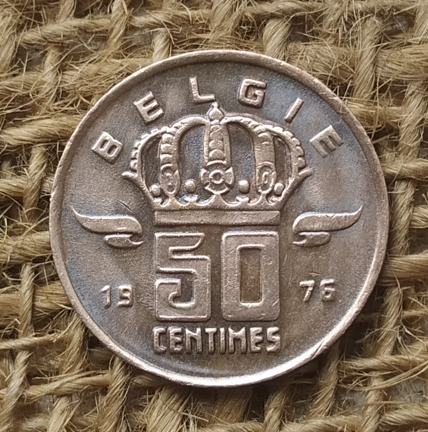 50 сантимiв 1976 року. Бельгiя