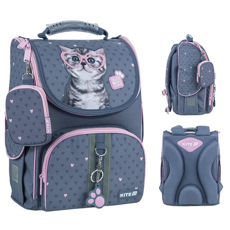 Рюкзак Kite Education каркасний 501S Studio Pets 35х25х13 см, 115-130 см