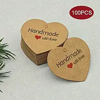Бирки декоративні "Hand made with love".