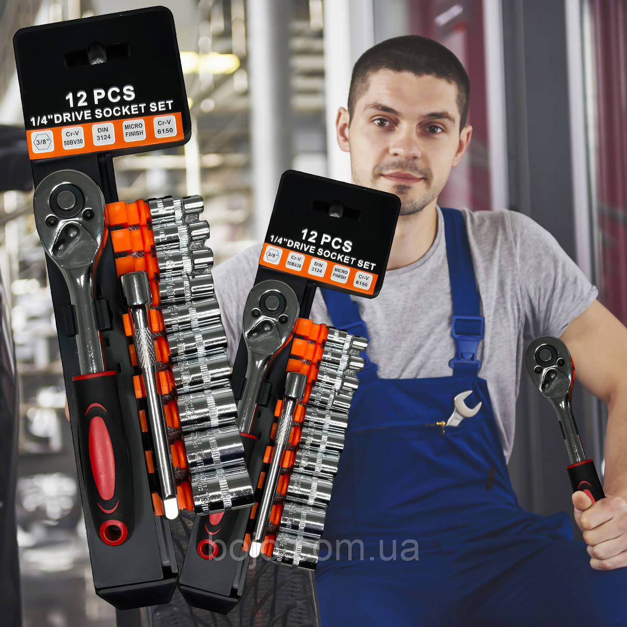 Трещітка з набором головок 12PC-1/4 12 предметів (259)