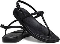 Crocs Women's Miami Thong Sandal Flat сандалии женские крокс майами черные.