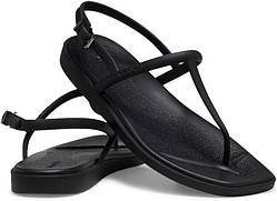 Crocs Women's Miami Thong Sandal Flat сандалії жіночі крокс майки чорні.