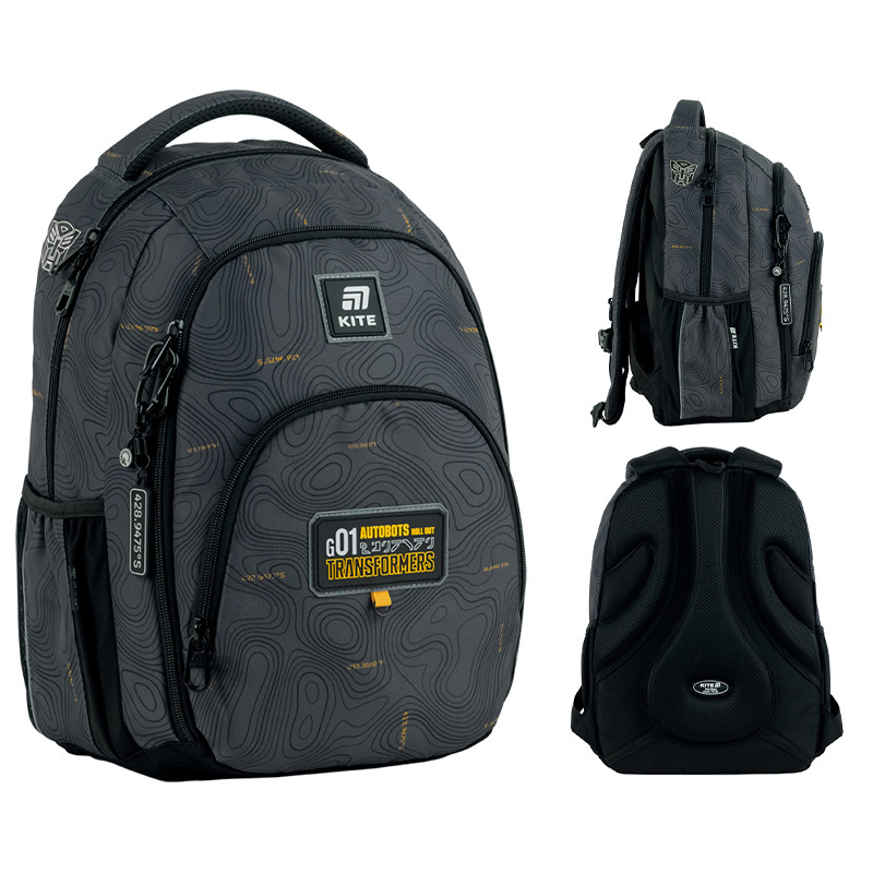 Рюкзак Kite Education teens 905M Transformers Generation 42x32x13 см, 19.5 л, 130-145 см