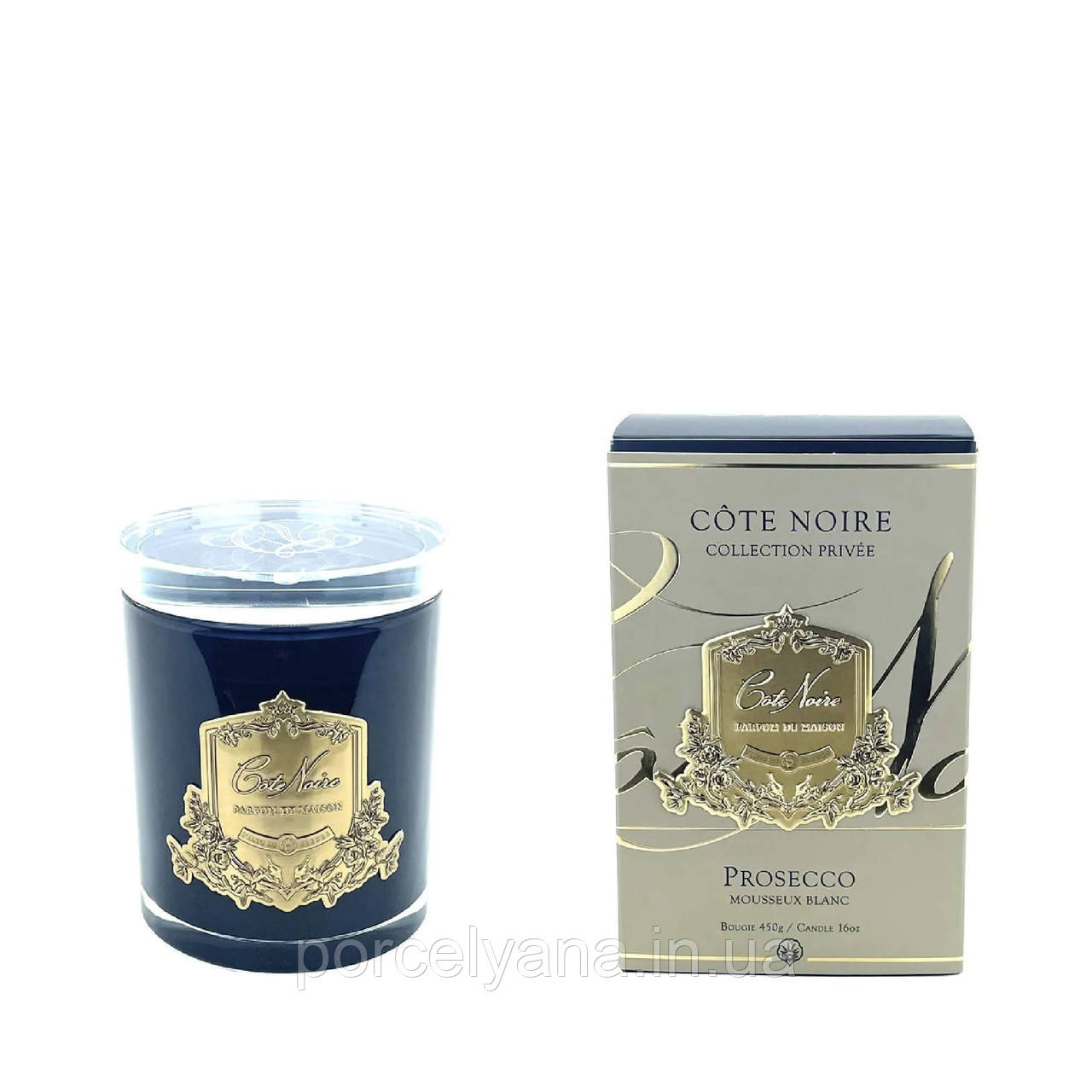 Ароматична свічка Cote Noire Prosecco 450 г Просекко золото, фото 1
