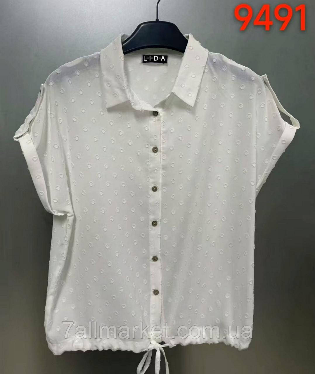 Блузка жіноча стильна, розміри 52-62 (2 кв) "LIDA" купити недорого від прямого постачальника