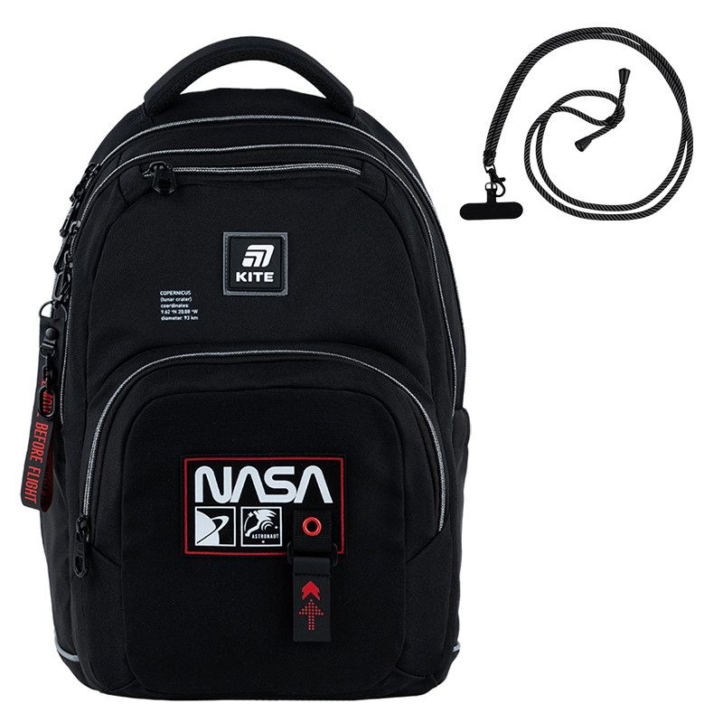 Рюкзак Kite Education teens 903L NASA 44x31,5x14 см, 26 л, 145-175 см