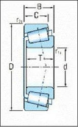 Підшипник LM-603049-LM603011 Kinex розміри: 45,24*77,79*19,84 роликовий конічний