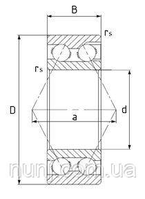 Підшипник 3212-2RS KINEX (3056212-2RS) розміри: 60*110*36,5 кульковий радіальний закритий, фото 1