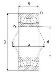 Підшипник 3204E Kinex (3056204) розміри: 20*47*20,6 кульковий радіально упорний