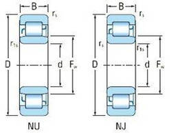 Підшипник NJ214E Kinex (42214) розміри: 70*125*24 роликовий циліндричний