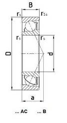 Підшипник 7203-B Kinex (46203) розміри: 17*40*12 кульковий радіально упорний