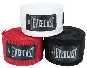 Бинти Everlast CORE HANDWRAPS 3 PACK Чорний, Білий, Червоний120 (304,8 см) (P00003251)