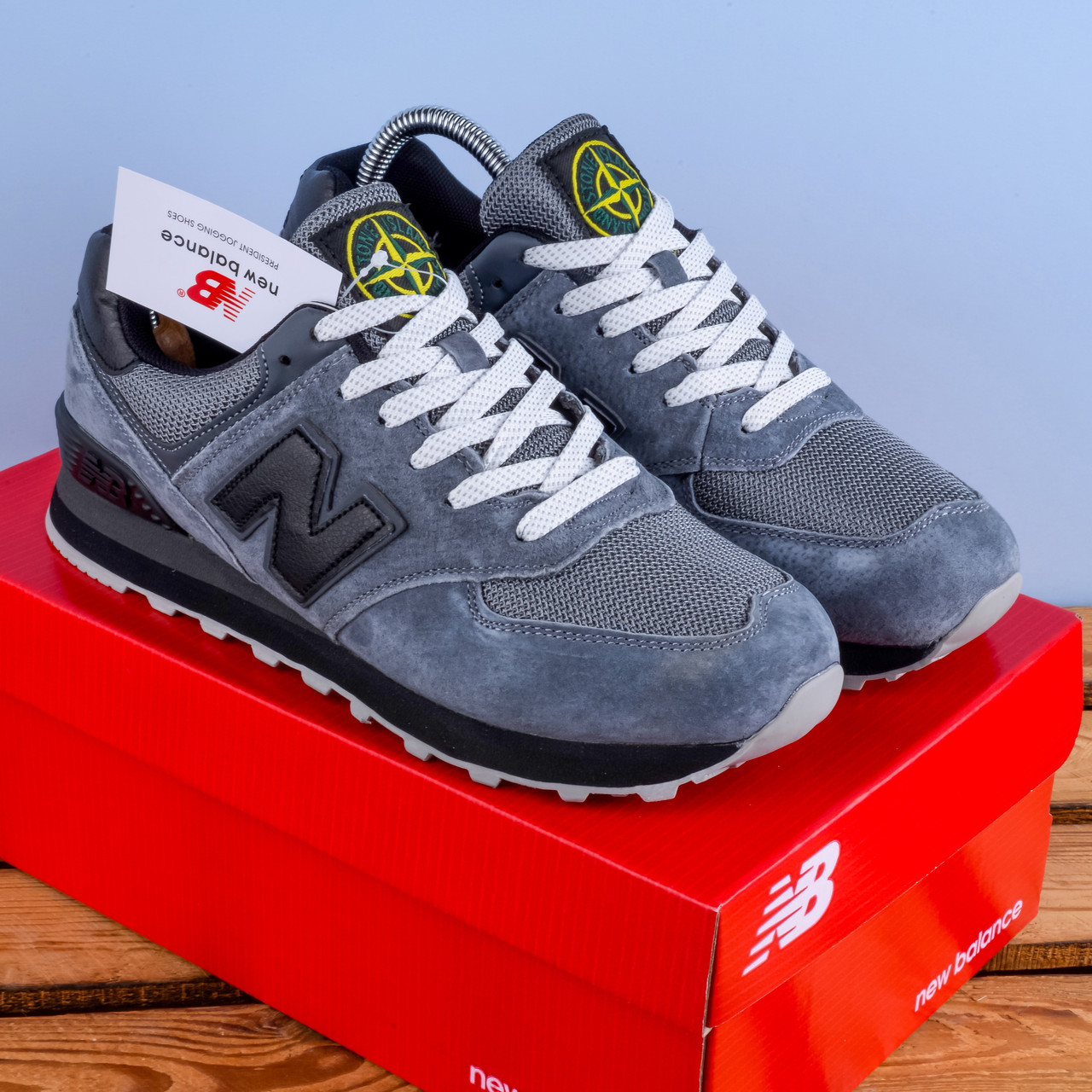 SALE Кросівки New Balance 574 x Stone Island сірі, фото 1