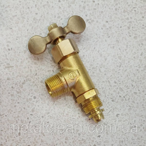 Вентиль ріжучого кисню кутовий G3/8" / G3/8" MESSER GRIESHEIM