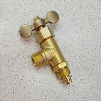 Вентиль ріжучого кисню кутовий G3/8" / G3/8" MESSER GRIESHEIM