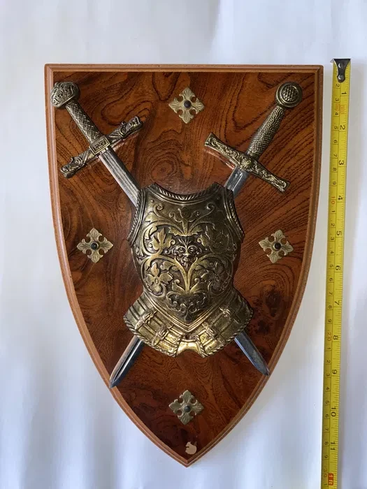 Сувенірне панно, 290 мм, 2 мечі, фото 1