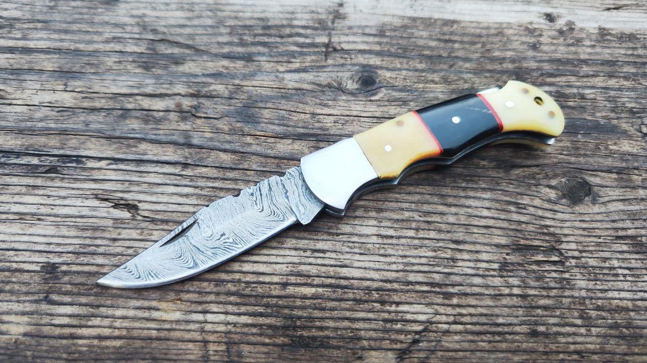Ніж складний дамаск s-45