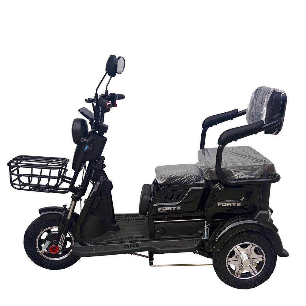Трицикл акумуляторний FAMILY чорний (60V/20A) + 5 акумуляторів 12V/20A, Чорний