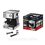 Кавомашина Zepline на 2 чашки Кавоварка з капучинатором Кавоварка на 2 чашки Кавоварка з підігрівом чашок К2, фото 4