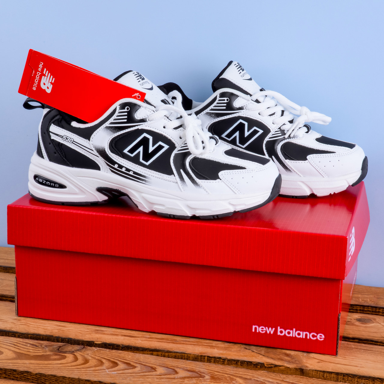 СУПЕР ЦІНА Кросівки New Balance 530 білі з чорним