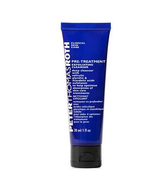 Peter Thomas Roth Pre Treatment Exfoliating Cleanser 30 мл: ексфоліант для очищення обличчя для гладкої шкіри