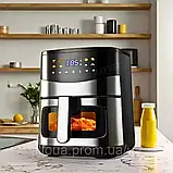 Аерофритюрниця Rainberg Потужний аерогриль 3800Вт Електричний гриль з регулюванням Мультипіч К2, фото 3