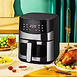 Аерофритюрниця Rainberg Потужний аерогриль 3800Вт Електричний гриль з регулюванням Мультипіч К2, фото 6