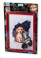 Набор Вышивка крестиком на канве Cross Stitch Щенок и котик Danko Toys