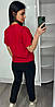 Літній жіночий костюм Nike червоний (трикотаж двунитка Туреччина), фото 7