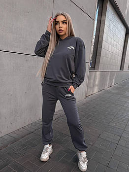 Жіночий спортивний костюм з двонитки із накатом 10 кольорів (Норма)