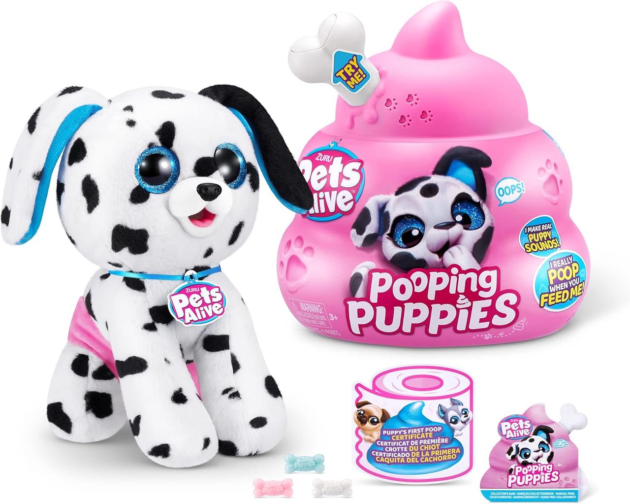 Інтерактивний ігровий набір-сюрприз Pets & Robo Alive Цуценята-озорники Dalmatian 9542A