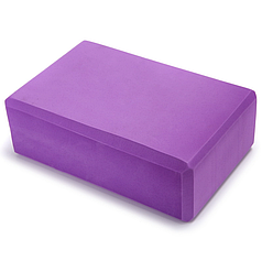EVA Блок для йоги SP-Planeta FI-5951-3 з хорошою амортизацією 23х15,5х8 см. Фіолетовий