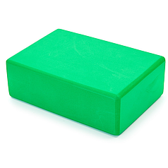 EVA Блок для йоги SP-Planeta FI-5951-5 з хорошою амортизацією 23х15,5х8 см. Зелений