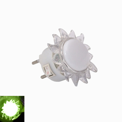 Нічник Сонце зелений 4 LED / Lemanso NL8