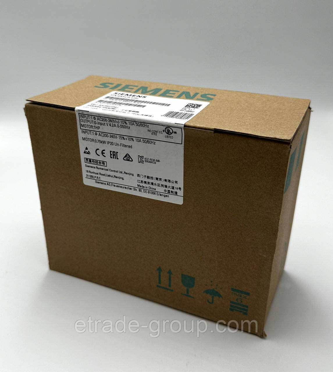 Інвертор SINAMICS Siemens 6SL3210-5BB17-5UV1
