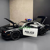 Машинка Dodge Challenger іграшка моделька поліцейська металева колекційна 20 см Чорний (60742), фото 4
