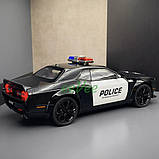 Машинка поліцейська Dodge Challenger металева моделька іграшка колекційна 20 см Чорний (60742), фото 5